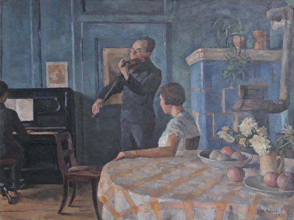 les musiciens - huile sur toile - Maurice Robert