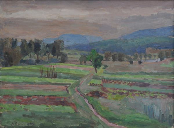 près de la Thielle - huile sur toile - Maurice Robert