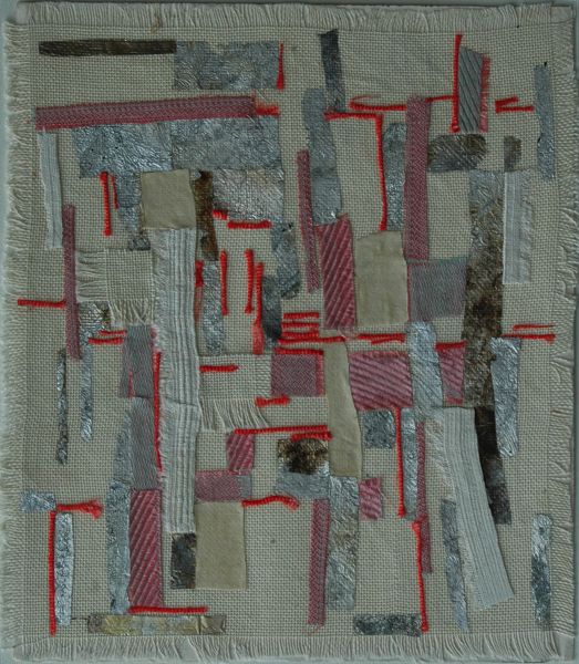 sans titre - tissus, laine, papier d'alu - Maurice Robert