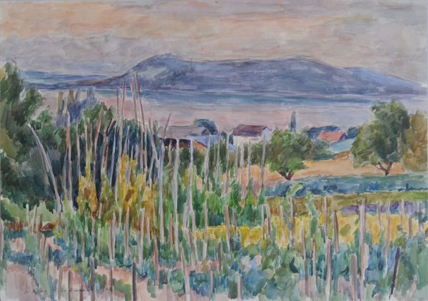 La Neuveville - aquarelle - Maurice Robert