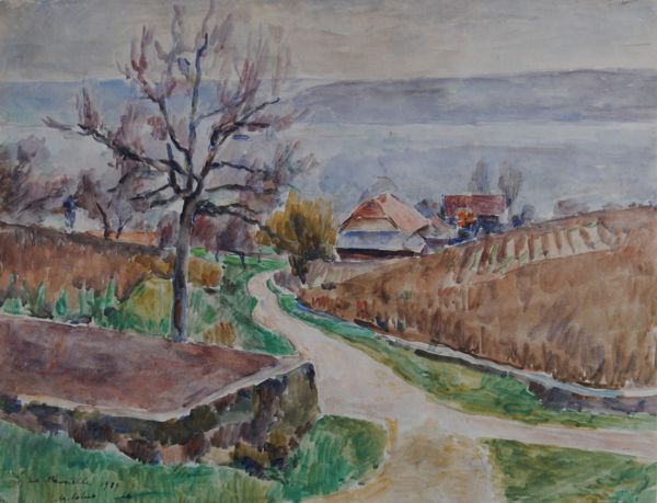 La Neuveville - aquarelle - Maurice Robert