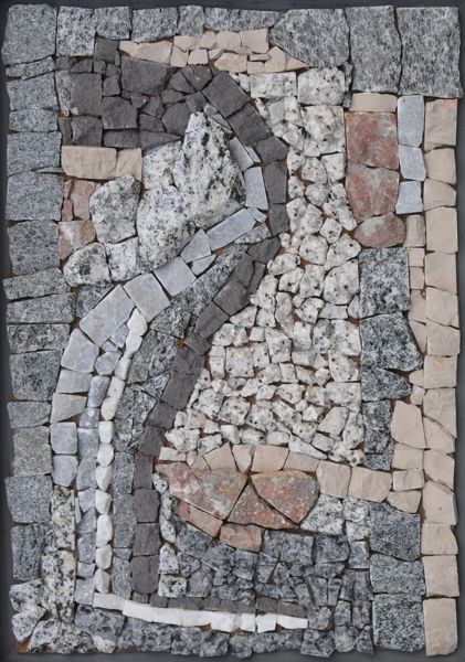 la grise - collage de pierres - Maurice Robert